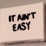 Sam Pedicelli It Ain't Easy 3x4" thread on canvas Unframed $20