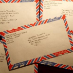 Joële Walinga Letters to Leonardo DiCaprio, 2013 3.8x6.6" paper envelope, letter Sealed letter to Leo requesting money Framed unique letter $100
